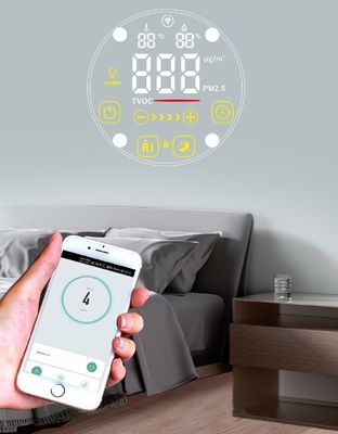 280M3/H PM2.5センサーが付いている壁に取り付けられた空気清浄器